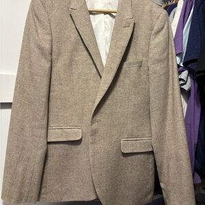 Topman Tan Sport Coat with Notched Lapels